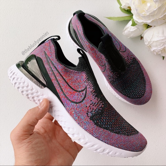 epic phantom react flyknit black university red